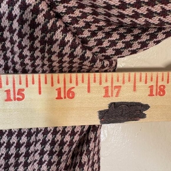 rag & bone Blazer Womens 6 Burgundy Pink Houndstooth Stand Collar Button Front - Picture 7 of 8